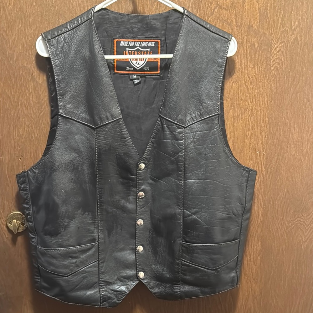 Harley-Davidson Black Leather Motorcycle Vest